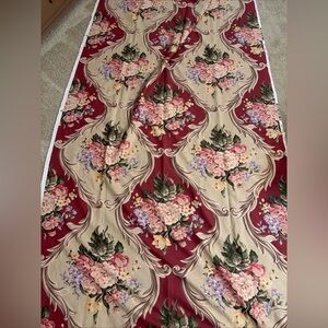 Rare RALPH LAUREN KNIGHTSBRIDGE Red Beige Floral 54X108 4.5 Yd Home Decor Fabric